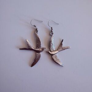 Silver Bird Earrings